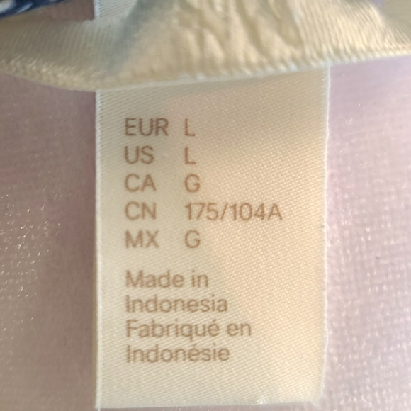 H&M Sleeveless Below Knee A-Line Dress Dark Blue Pattern Size Large - Picture 8 of 9